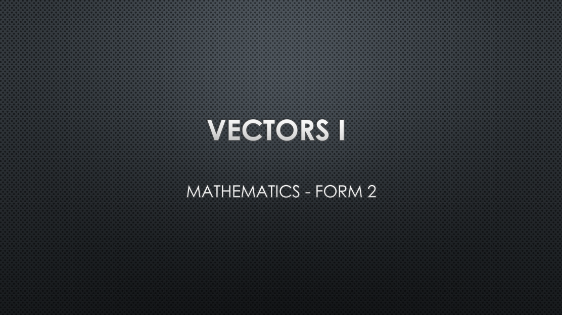 VECTORS I